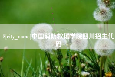柳州中国消防救援学院四川招生代码