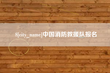柳州中国消防救援队报名