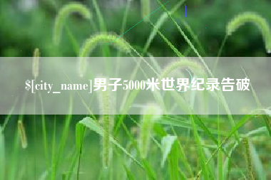 柳州男子5000米世界纪录告破