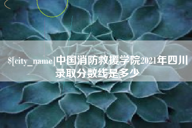 柳州中国消防救援学院2021年四川录取分数线是多少