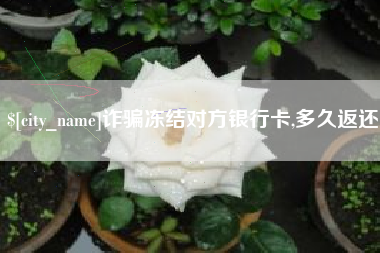 柳州诈骗冻结对方银行卡,多久返还