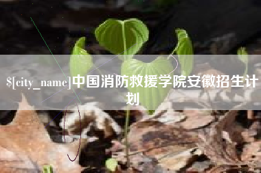 柳州中国消防救援学院安徽招生计划
