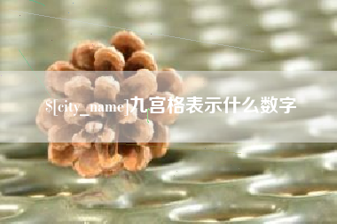 柳州九宫格表示什么数字