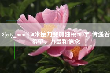 柳州50米接力赛加油稿200字-传递着希望、力量和信念