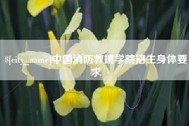 柳州中国消防救援学院招生身体要求