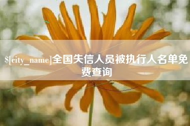 柳州全国失信人员被执行人名单免费查询