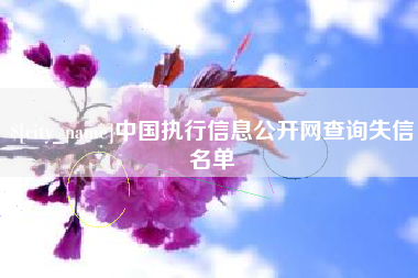 柳州中国执行信息公开网查询失信名单
