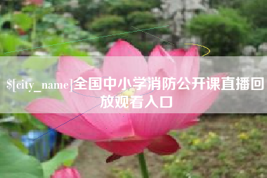 柳州全国中小学消防公开课直播回放观看入口