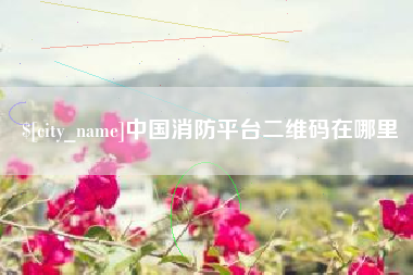 柳州中国消防平台二维码在哪里