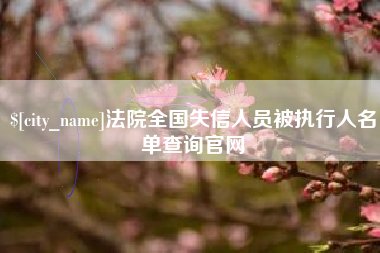 柳州法院全国失信人员被执行人名单查询官网
