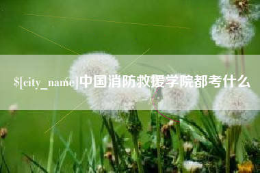 柳州中国消防救援学院都考什么