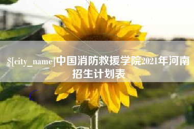 柳州中国消防救援学院2021年河南招生计划表