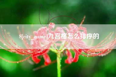 柳州九宫格怎么排序的