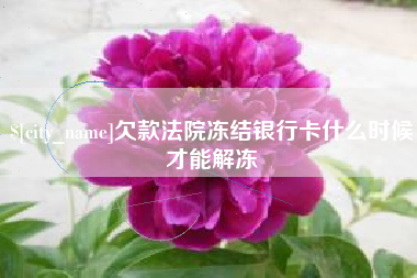 柳州欠款法院冻结银行卡什么时候才能解冻