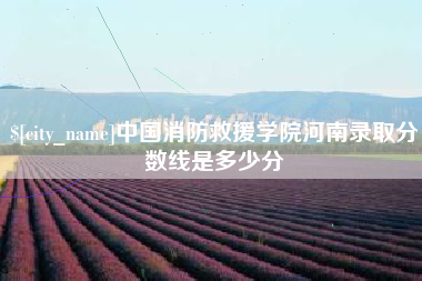 柳州中国消防救援学院河南录取分数线是多少分
