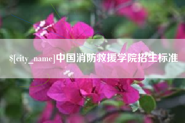 柳州中国消防救援学院招生标准