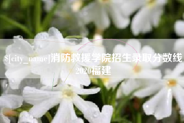 柳州消防救援学院招生录取分数线2020福建