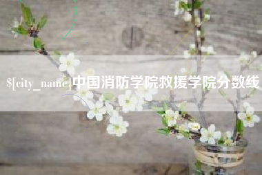 柳州中国消防学院救援学院分数线